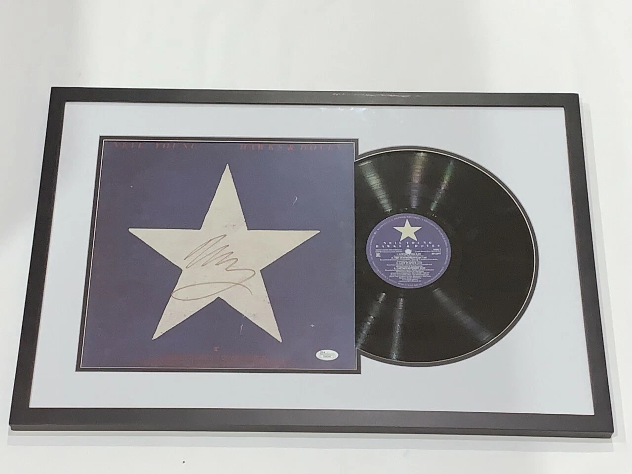 NEIL YOUNG SIGNED FRAMED 