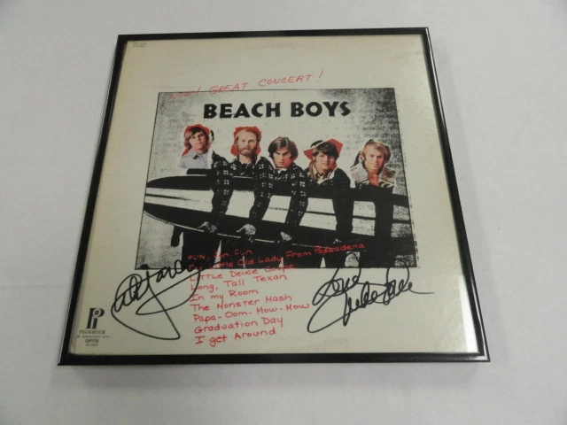 MIKE LOVE & AL JARDINE SIGNED FRAMED THE BEACH BOYS WOW! GREAT CONCERT! PSA COA