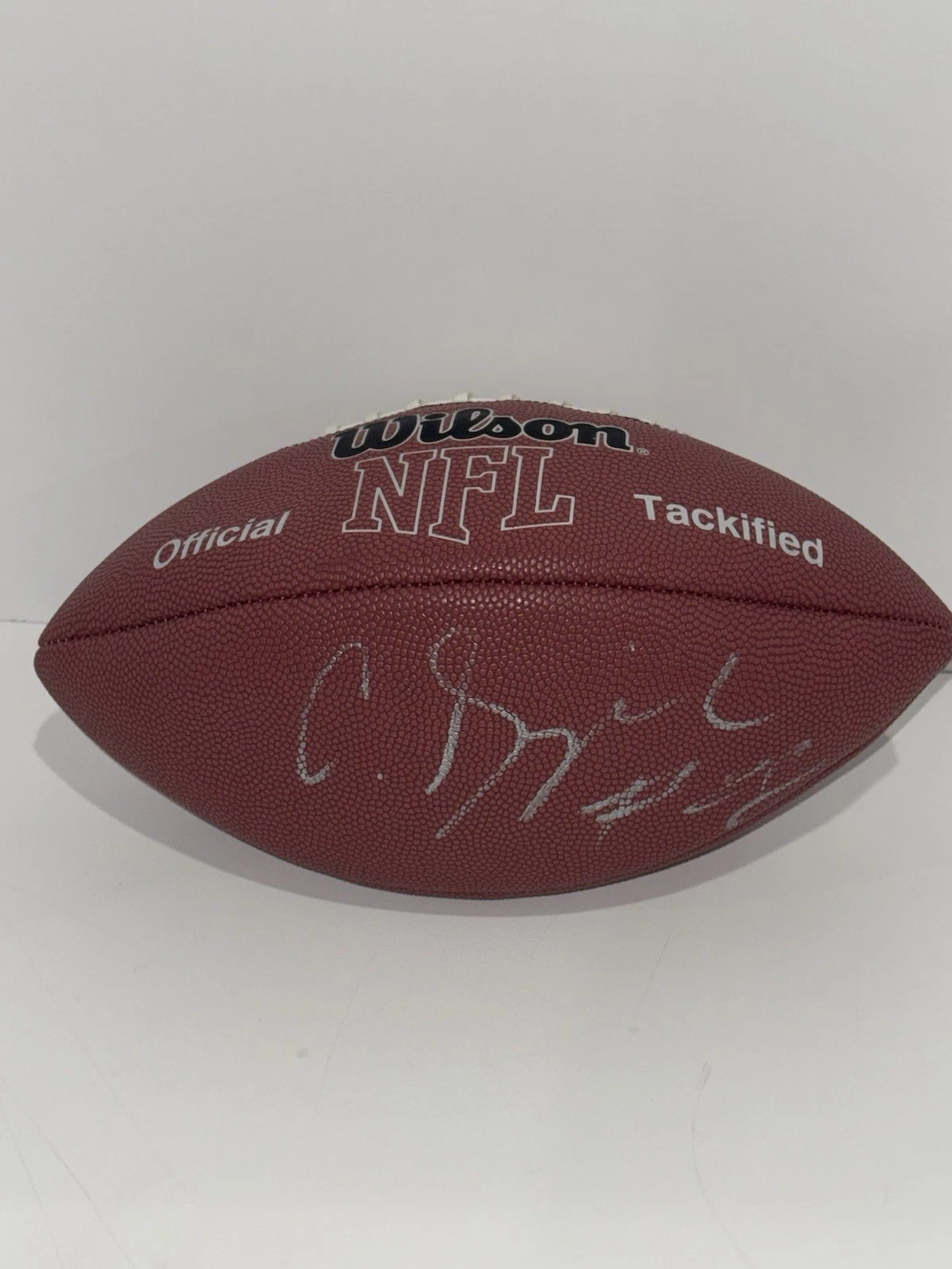 CJ SPILLER SIGNED NFL FOOTBALL BUFFALO BILLS AUTOGRAPHED C.J. CLEMSON