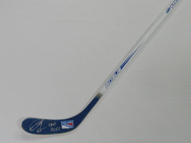 ANTHONY DUCLAIR SIGNED HOCKEY STICK NEW YORK RANGERS THE DUKE INSCRIPTION PROOF