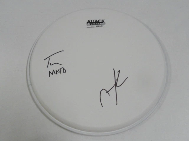 MKTO SIGNED DRUMHEAD MALCOLM KELLEY TONY OLLER CLASSIC 2X BOTH