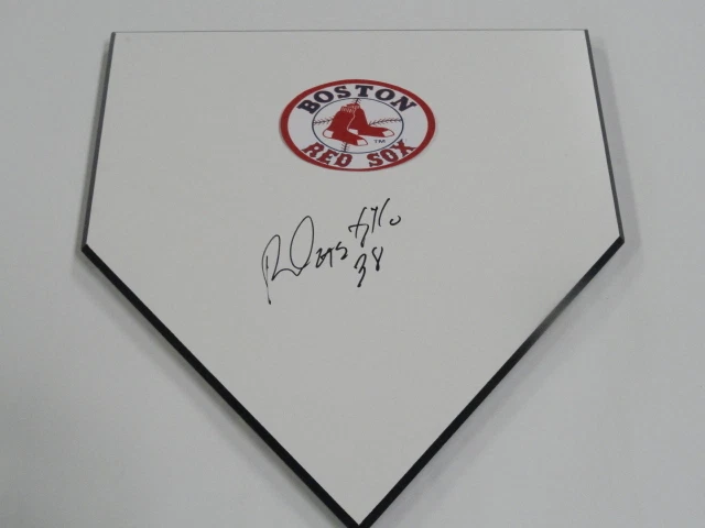 RUSNEY CASTILLO SIGNED HOME PLATE BOSTON RED SOX MLB DEBUT PROOF JSA COA