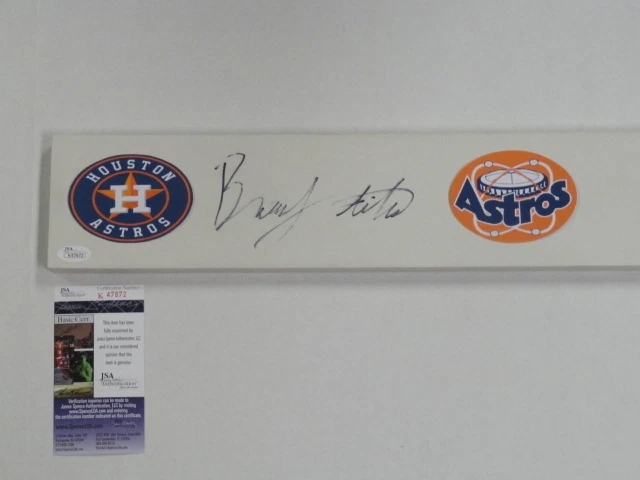 BRADY AIKEN SIGNED PITCHING RUBBER HOUSTON ASTROS #1 PICK STUD MOUND JSA COA