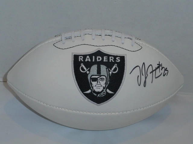DJ HAYDEN SIGNED OAKLAND RAIDERS LOGO FOOTBALL AUTOGRAPHED STUD D.J.