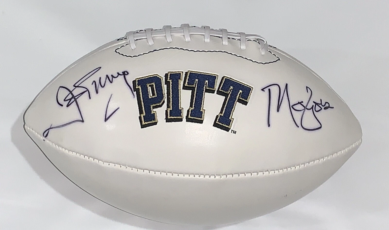 JOHNNY MAJORS SIGNED PITT PANTHERS LOGO FOOTBALL 1976 NATIONAL CHAMPIONS JSA COA