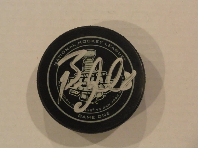 BRIAN DUMOULIN SIGNED 2016 STANLEY CUP FINALS OFFICIAL GAME PUCK PENGUINS