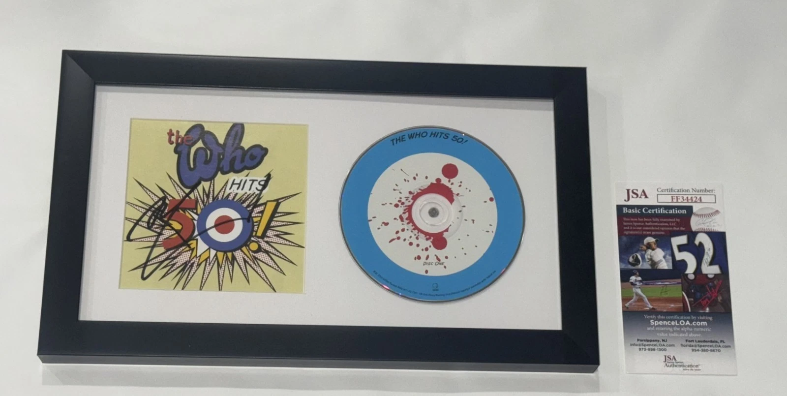 PETE TOWNSHEND SIGNED FRAMED 