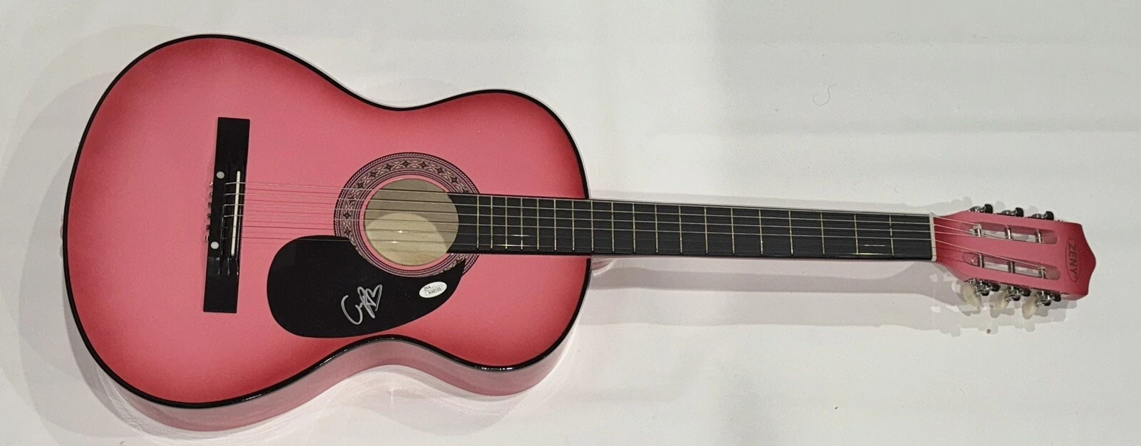 CASSADEE POPE SIGNED HOT PINK ACOUSTIC GUITAR THE VOICE HEY MONDAY PROOF JSA COA