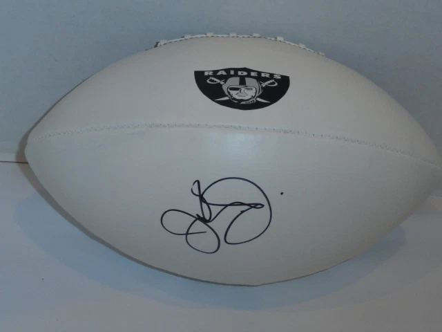JACK DEL RIO SIGNED FOOTBALL OAKLAND RAIDERS AUTOGRAPHED COACH