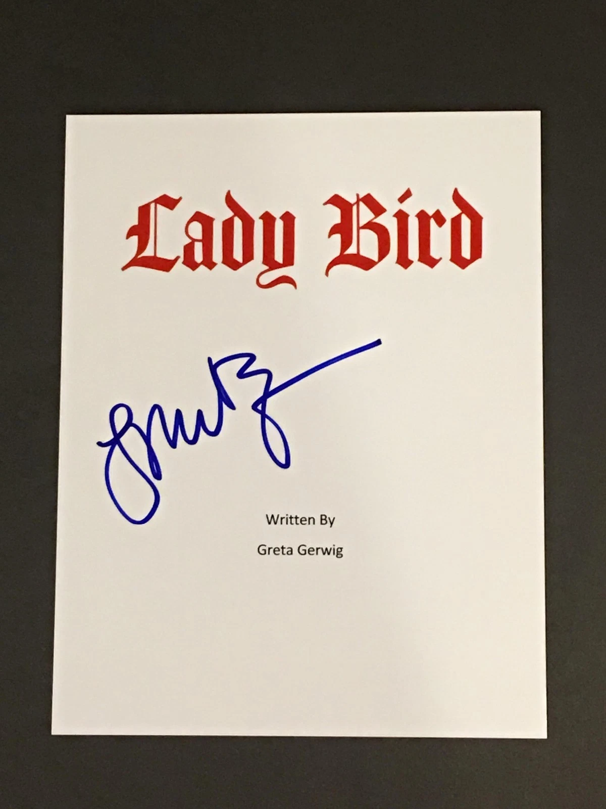 LAURIE METCALF SIGNED LADY BIRD FULL MOVIE SCRIPT AUTOGRAPHED RARE JSA COA