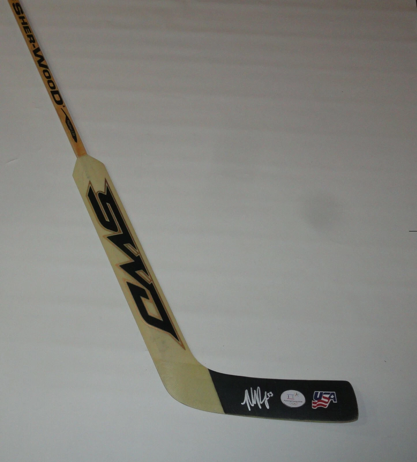 MADDIE ROONEY SIGNED GOALIE STICK TEAM USA OLYMPICS 2018 GOLD MEDAL PSA COA