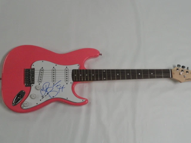 HAVANA BROWN SIGNED HOT PINK ELECTRIC GUITAR AUSTRALIAN DJ RARE
