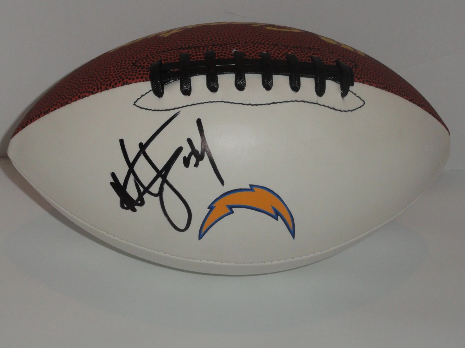 MELVIN INGRAM SIGNED FOOTBALL LOS ANGELES CHARGERS SAN DIEGO RARE