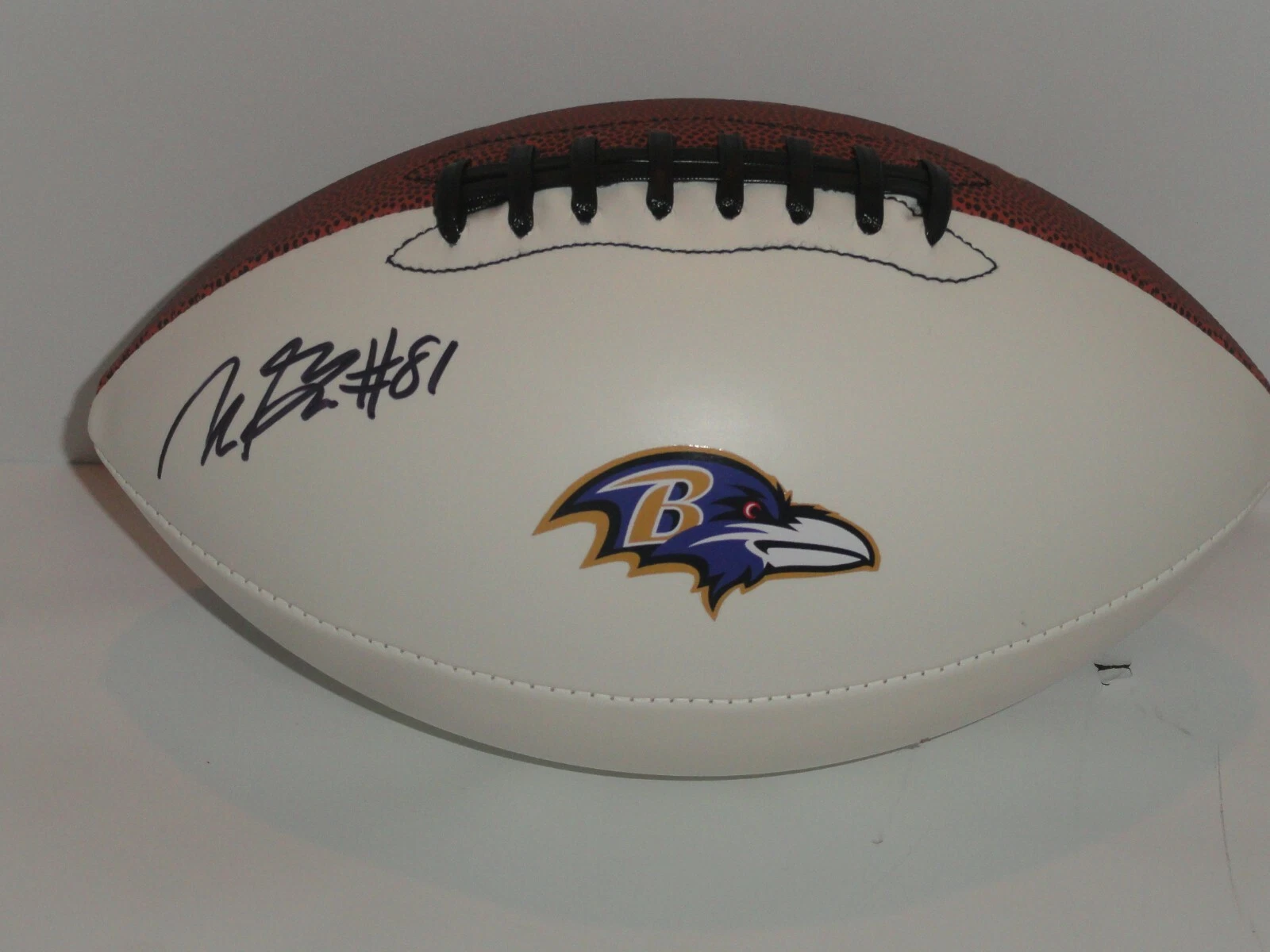 MILES BOYKIN SIGNED FOOTBALL BALTIMORE RAVENS NFL STAR PROOF
