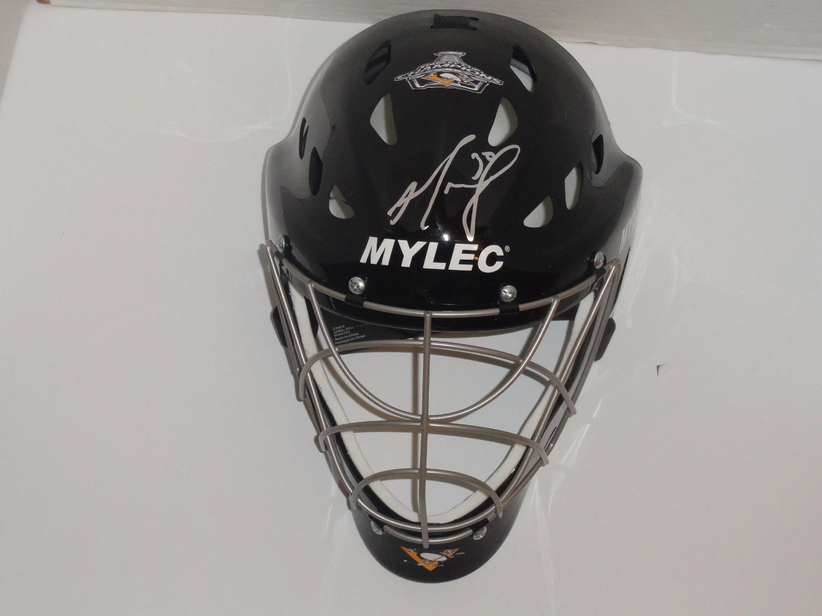 MATT MURRAY SIGNED BLACK GOALIE MASK PITTSBURGH PENGUINS 2016 STANLEY CUP CHAMPS