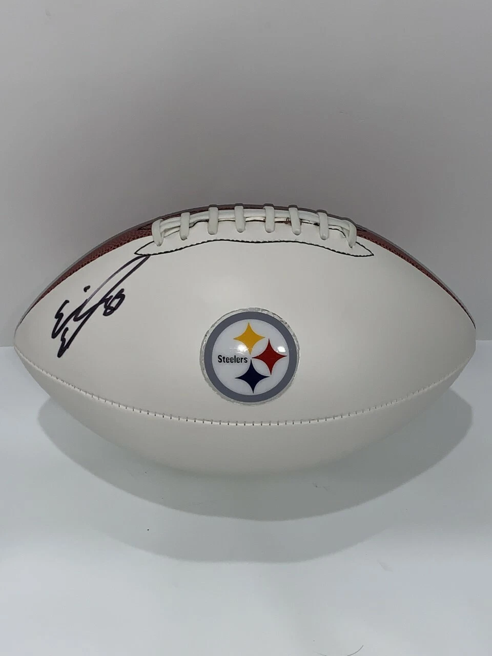 ERIC EBRON SIGNED FOOTBALL PITTSBURGH STEELERS AUTOGRAPHED PRO BOWL