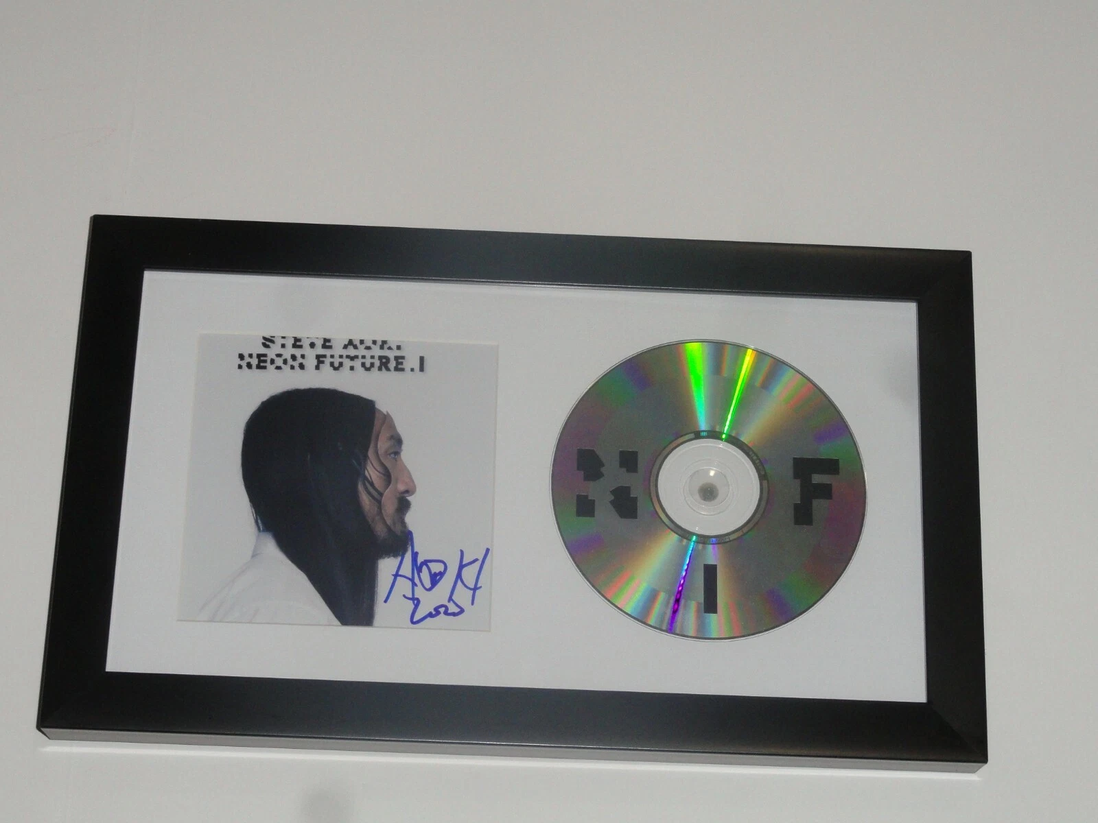 STEVE AOKI SIGNED FRAMED NEON FUTURE I CD DISPLAY PROOF DJ LEGEND RARE