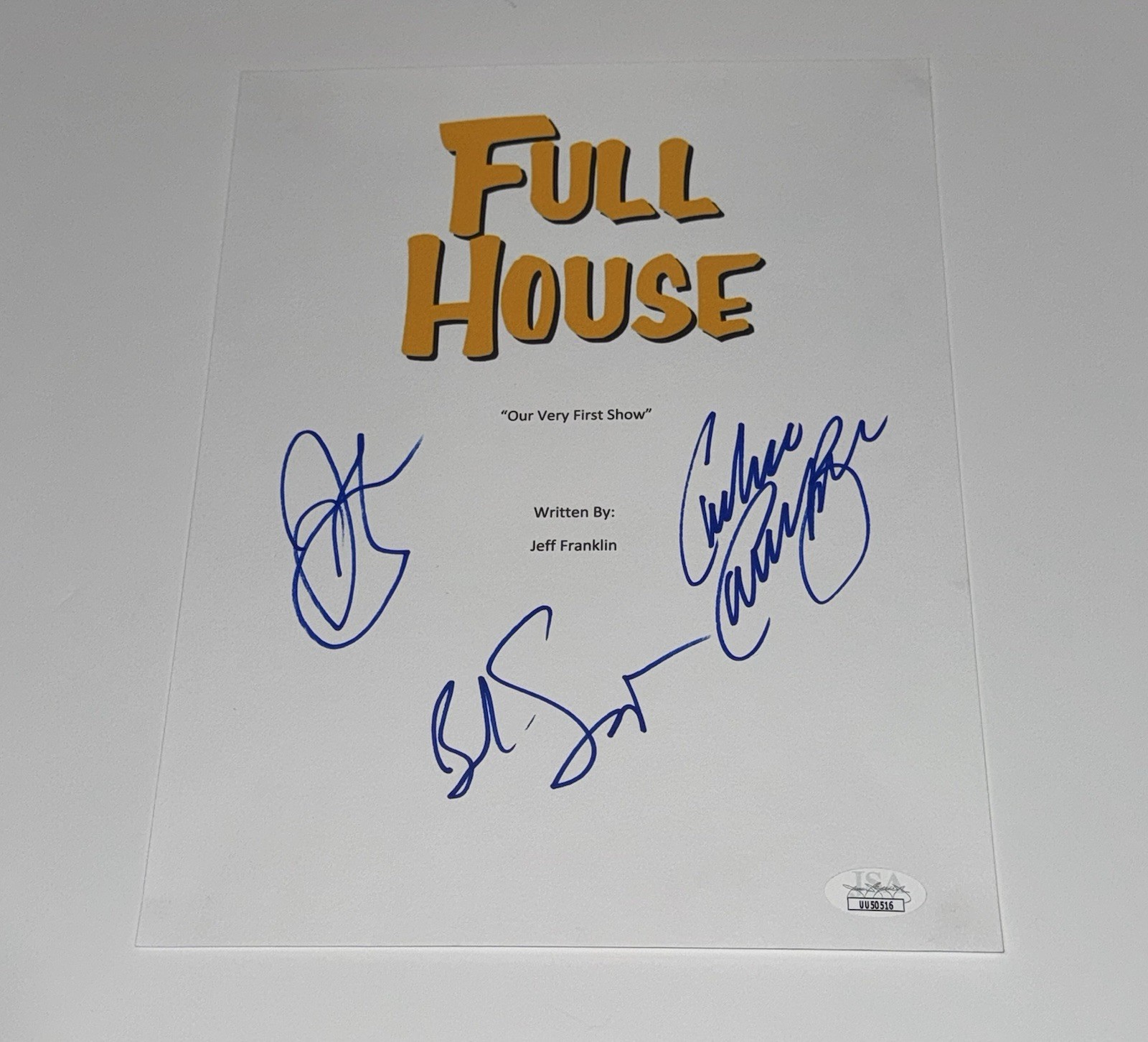 BOB SAGET SIGNED FULL HOUSE OUR VERY FIRST SHOW PILOT EPISODE SCRIPT JSA COA