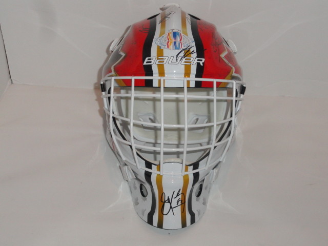 2016 CANADA WORLD CUP OF HOCKEY TEAM SIGNED GOALIE MASK SIDNEY CROSBY TOEWS