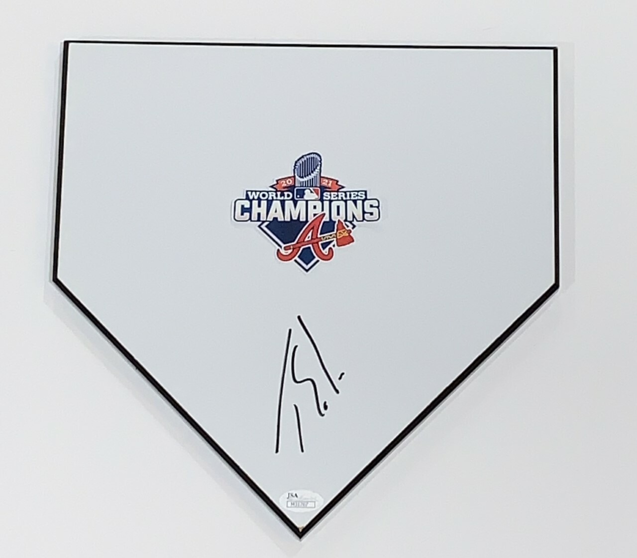 JORGE SOLER SIGNED HOME PLATE ATLANTA BRAVES WORLD SERIES MVP JSA COA