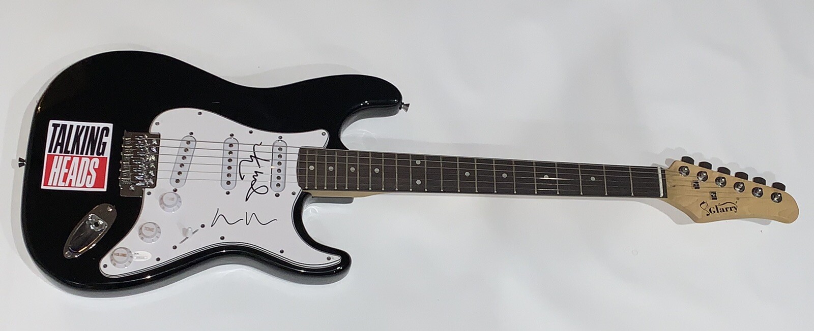DAVID BYRNE JERRY HARRISON SIGNED ELECTRIC GUITAR THE TALKING HEADS JSA COA