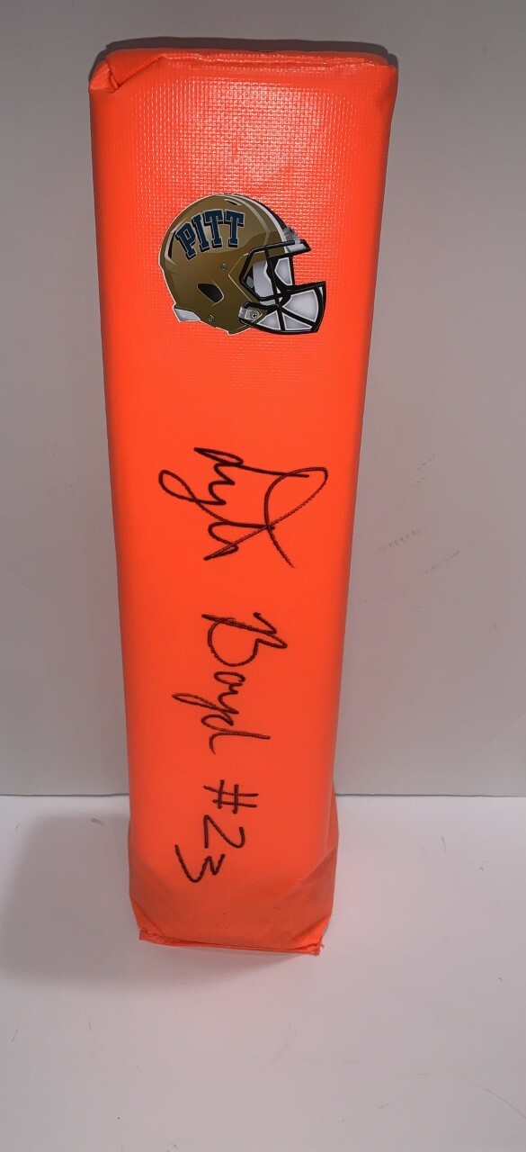 TYLER BOYD SIGNED TOUCHDOWN PYLON PITT PANTHERS FOOTBALL EXACT PROOF