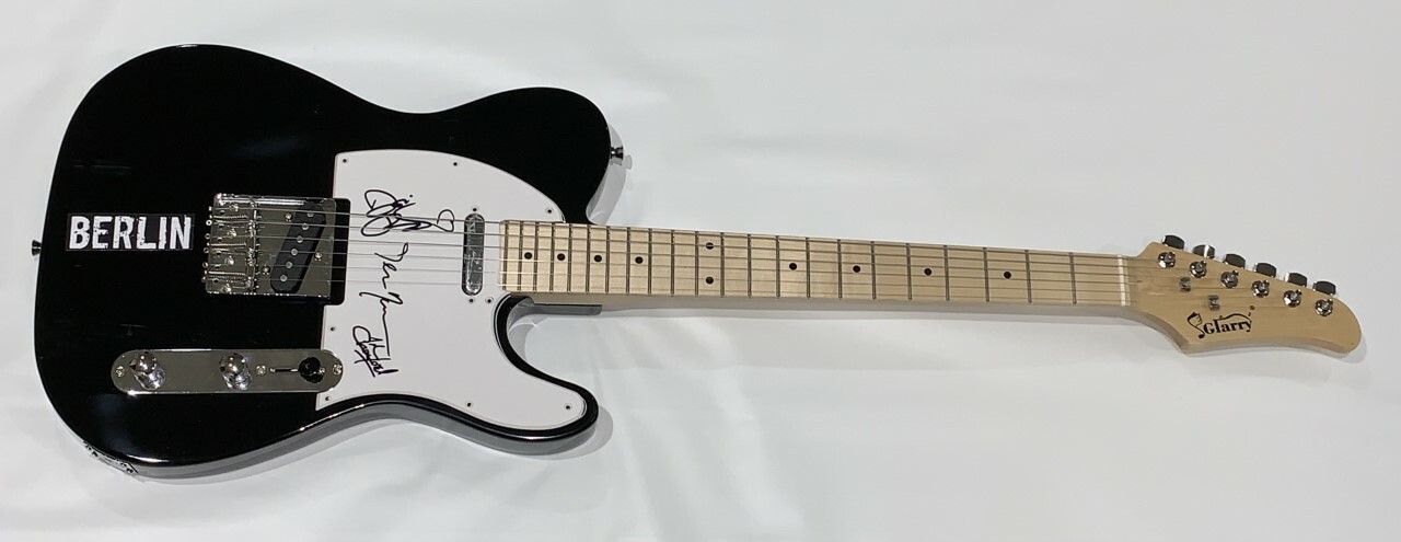 BERLIN SIGNED ELECTRIC GUITAR TERRI NUNN DAVID DIAMOND JOHN CRAWFORD JSA COA