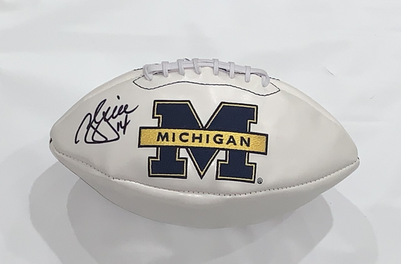 BRIAN GRIESE SIGNED MICHIGAN WOLVERINES LOGO FOOTBALL IMPERFECT JSA COA