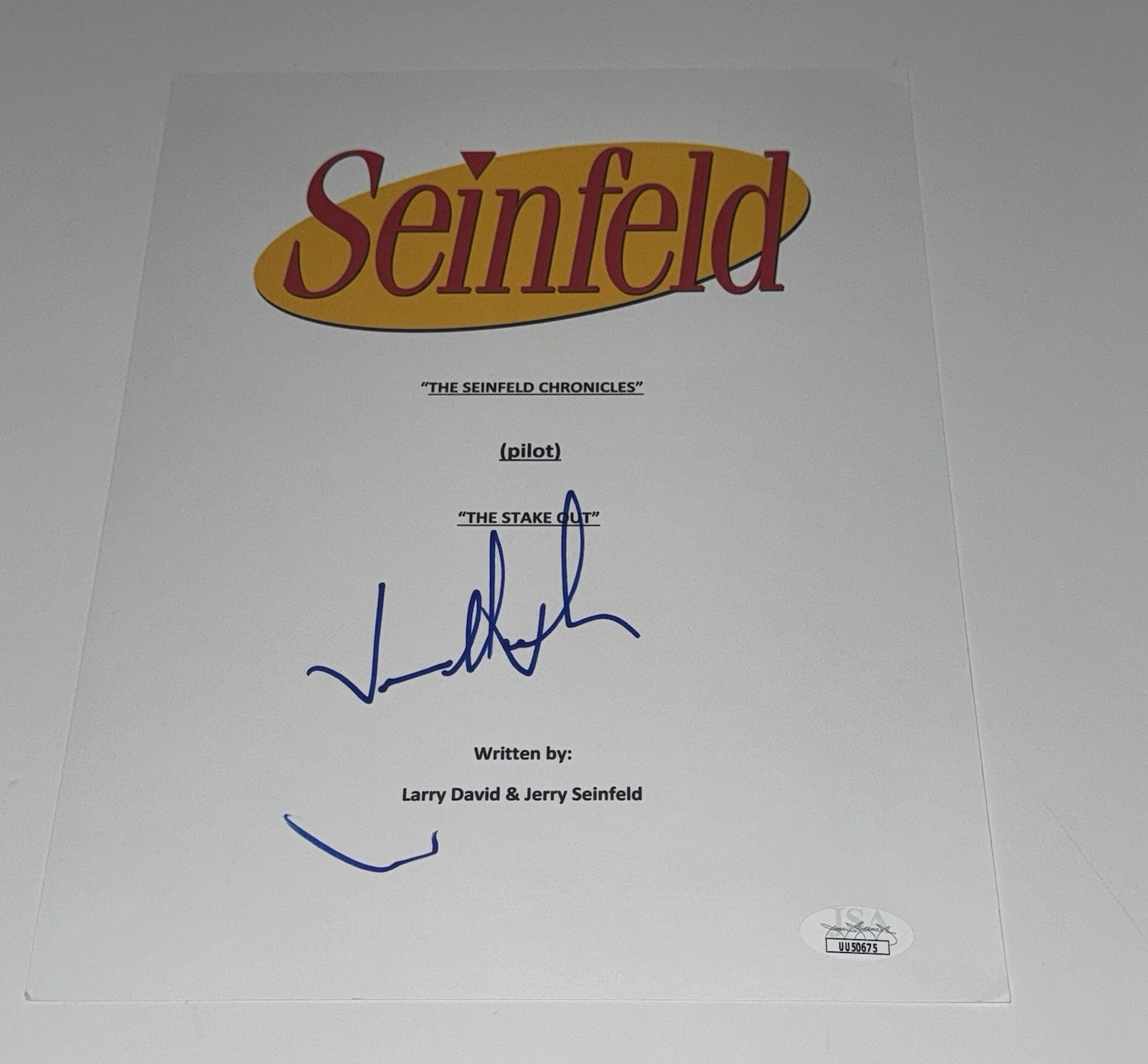 JASON ALEXANDER SIGNED SEINFELD PILOT EPISODE SCRIPT PROOF JSA COA