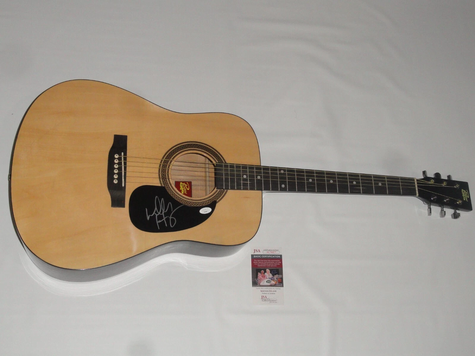 WALKER HAYES SIGNED NATURAL ACOUSTIC GUITAR YOU BROKE UP WITH ME JSA COA