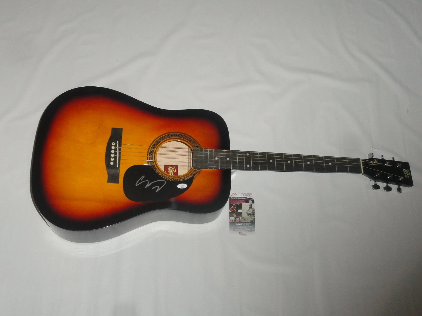 COREY TAYLOR SIGNED FULL-SIZE SUNBURST ACOUSTIC GUITAR SLIPKNOT PROOF JSA COA