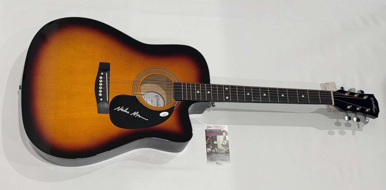 NIKO MOON SIGNED SUNBURST ACOUSTIC GUITAR COUNTRY SUPERSTAR JSA COA