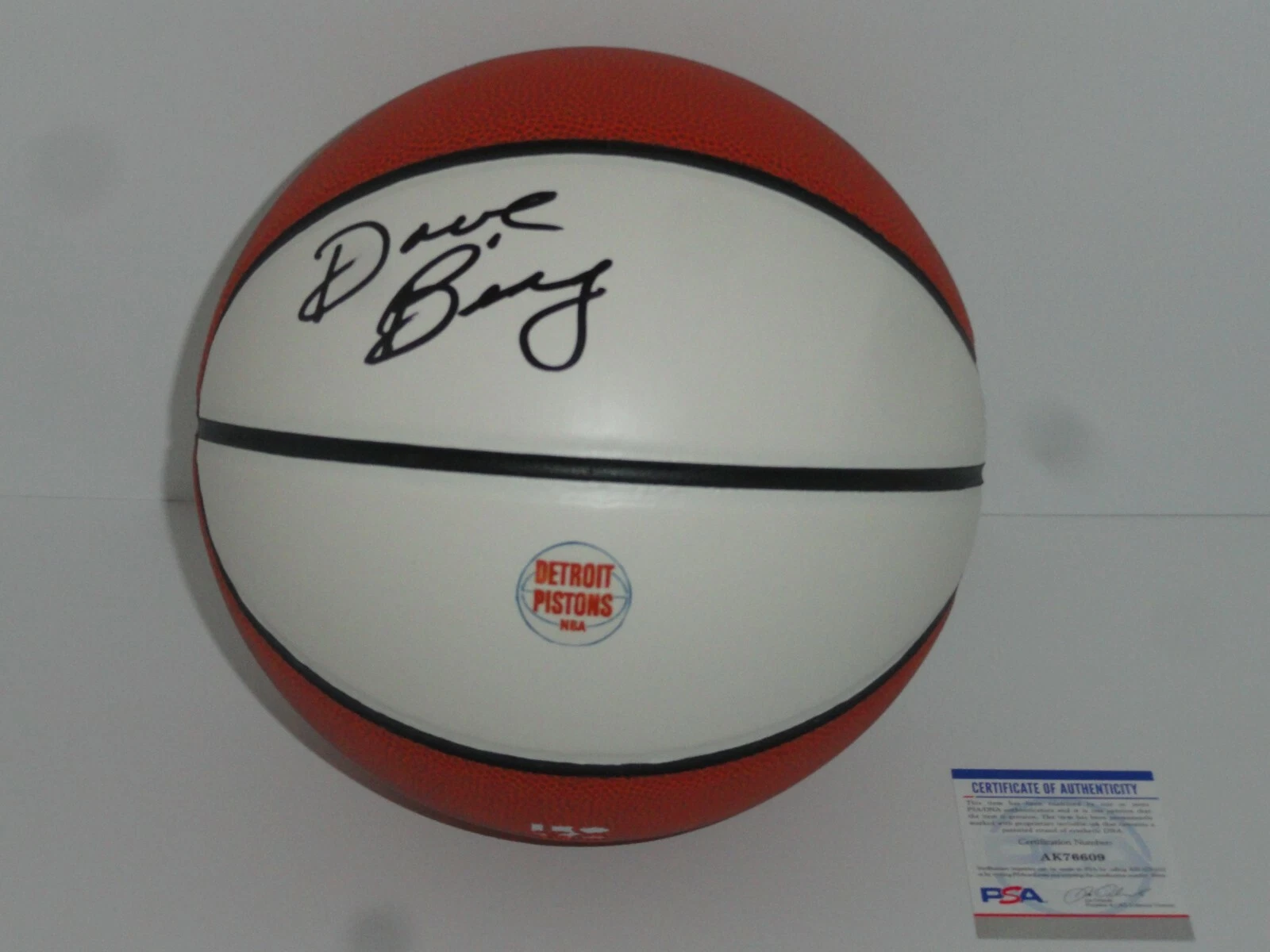 DAVE BING SIGNED BASKETBALL DETROIT PISTONS HOF AUTOGRAPHED PSA COA