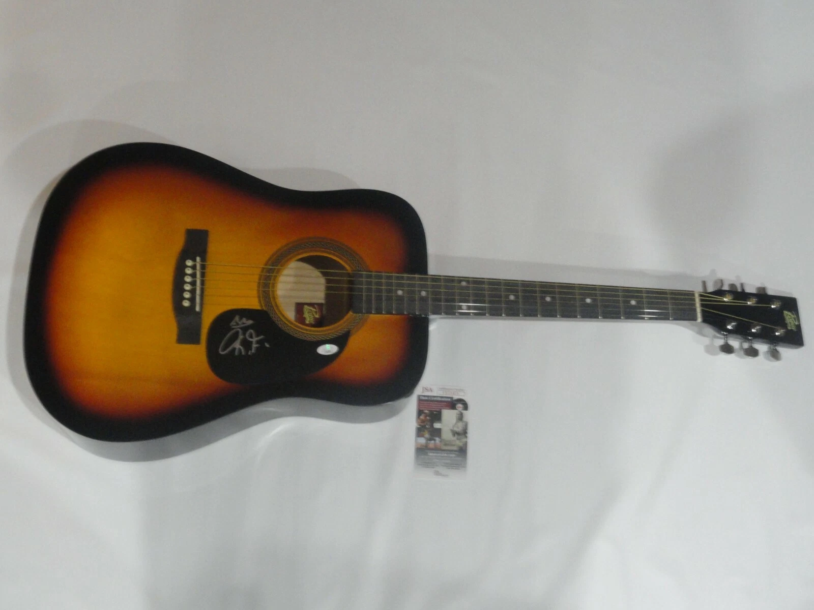 CHRISTONE KINGFISH INGRAM SIGNED SUNBURST ACOUSTIC GUITAR BLUES LEGEND JSA COA 1