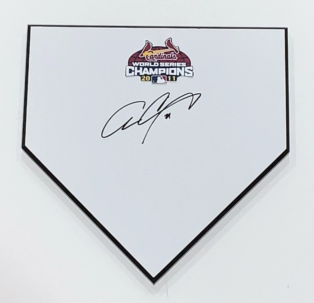 ALLEN CRAIG SIGNED HOME PLATE ST. LOUIS CARDINALS 2011 WORLD SERIES CHAMPIONS 1