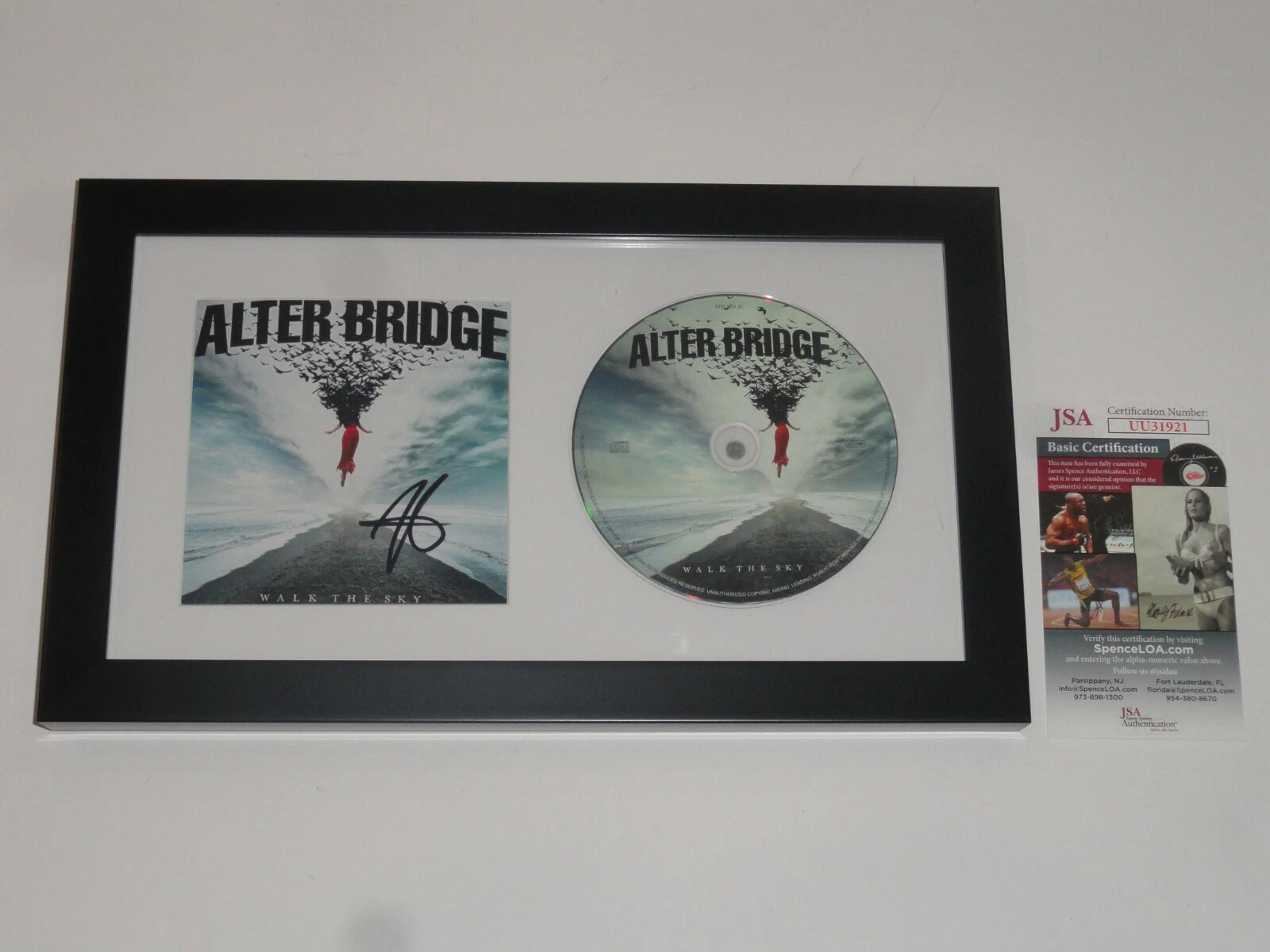 MYLES KENNEDY SIGNED FRAMED ALTAR BRIDGE WALK THE SKY CD JSA COA