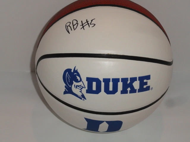 RJ BARRETT SIGNED DUKE BLUE DEVILS LOGO BASKETBALL #1 PICK PROOF R.J. JSA COA