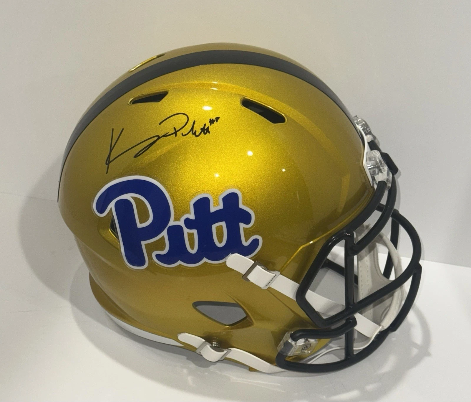 KENNY PICKETT SIGNED FULL SIZE PITTSBURGH STEELERS FLASH HELMET PROOF JSA COA