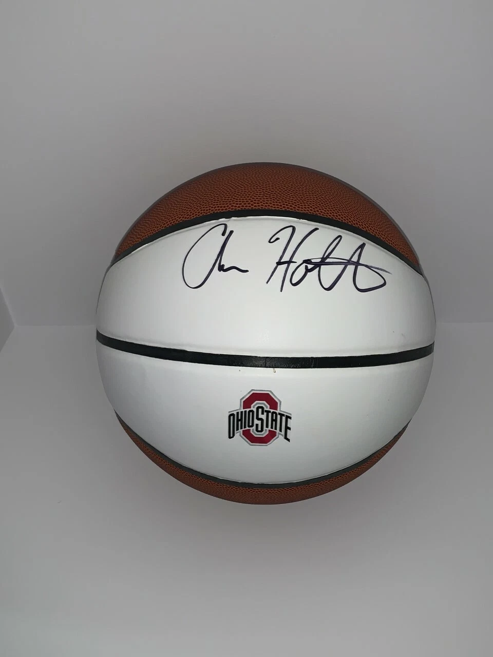 CHRIS HOLTMANN SIGNED BASKETBALL OHIO ST. BUCKEYES COACH PROOF PSA COA