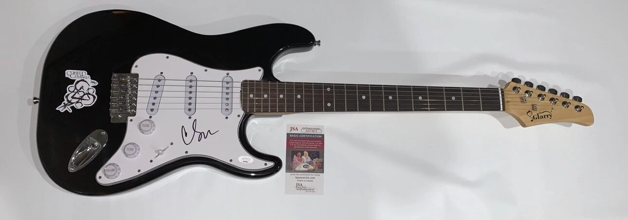 CLAUDIO SANCHEZ SIGNED BLACK ELECTRIC GUITAR COHEED AND CAMBRIA PROOF JSA COA