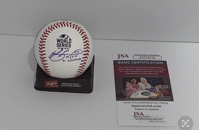 SAL FASANO SIGNED 2021 WORLD SERIES BASEBALL ATLANTA BRAVES W/INSCRIPT JSA COA