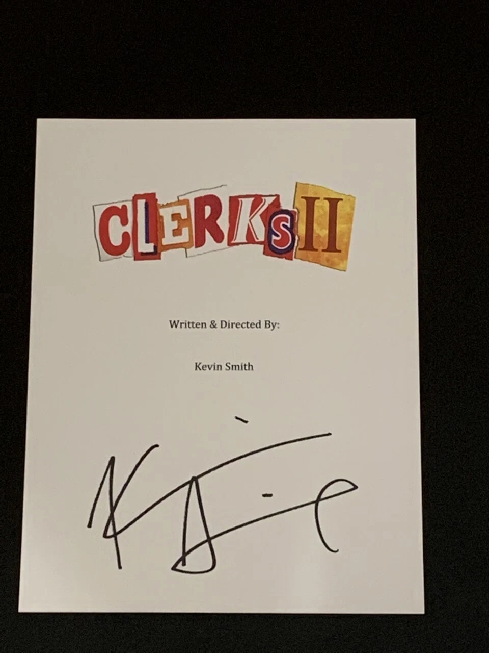 KEVIN SMITH SIGNED CLERKS II MOVIE SCRIPT SILENT BOB AUTOGRAPHED PROOF PSA COA