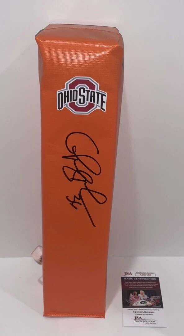 CHRIS SPIELMAN SIGNED TOUCHDOWN PYLON OHIO STATE BUCKEYES FOOTBALL ST. JSA COA