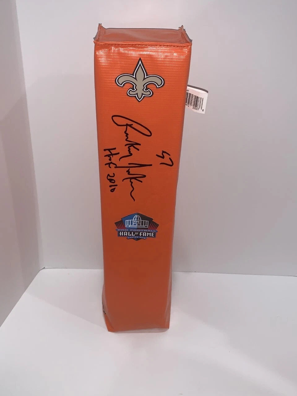 RICKEY JACKSON SIGNED TOUCHDOWN PYLON NEW ORLEANS SAINTS FOOTBALL HOF JSA COA