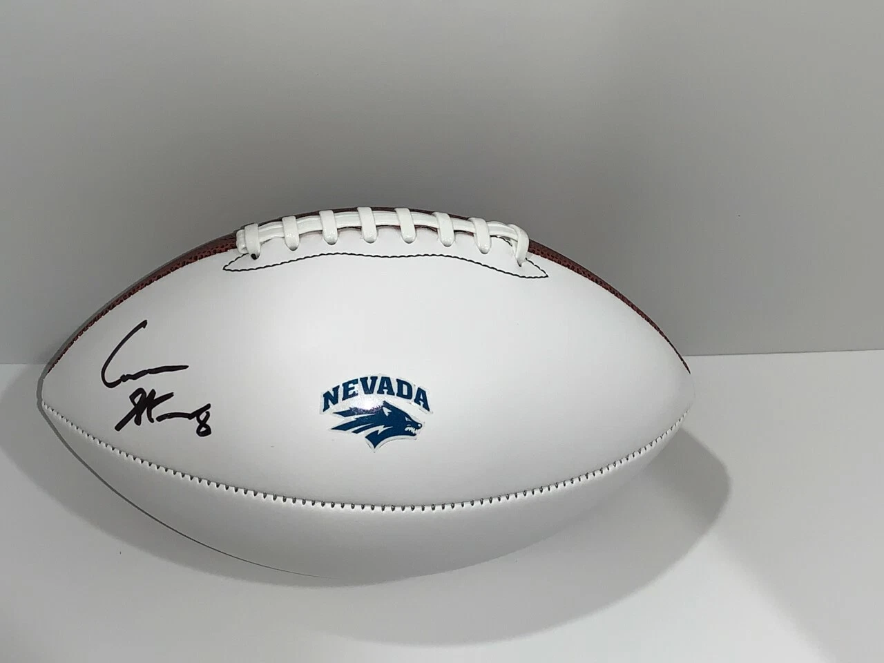 CARSON STRONG SIGNED FOOTBALL NEVADA WOLFPACK FOOTBALL PROOF JSA COA