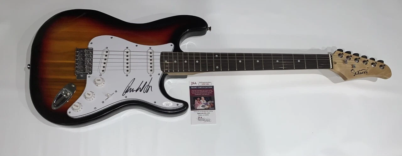 RICK ASTLEY SIGNED SUNBURST ELECTRIC GUITAR NEVER GONNA GIVE YOU UP JSA COA