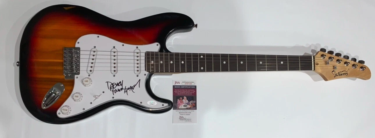 AMERICA BAND SIGNED SUNBURST ELECTRIC GUITAR DEWEY BUNNELL GERRY BECKLEY JSA COA