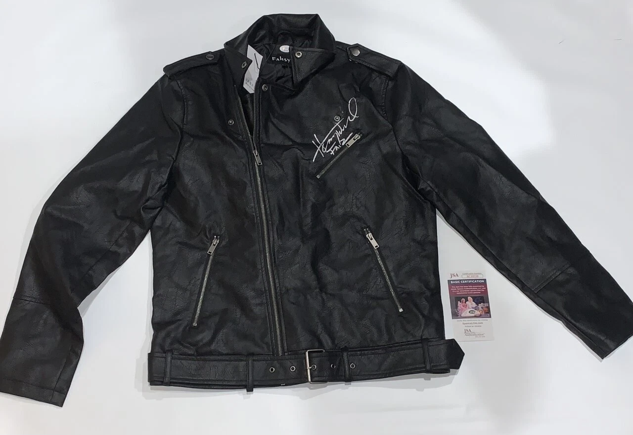 HENRY WINKLER SIGNED FAUX LEATHER JACKET HAPPY DAYS THE FONZ PROOF JSA COA