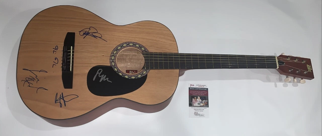 BARENAKED LADIES SIGNED ACOUSTIC GUITAR STEVEN PAGE ED ROBERTSON ALL 5 JSA COA