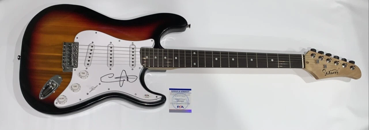 CARLOS SANTANA SIGNED SUNBURST ELECTRIC GUITAR LEGEND PSA COA